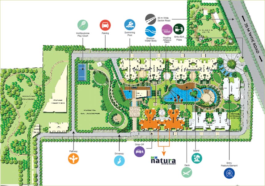 M3M Natura Sector 68 Site Plan